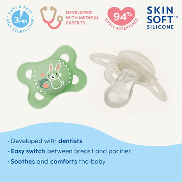 Mam Original Day & Night Pacifiers, Binky Pacifier For 0-6 Months, Bpa-Free Silicone, Glows In The Dark, Best For Newborn Babies, Developed With Medical Experts, 2 Count Binkies, With Sterilizer Case