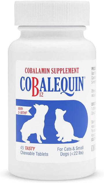 Nutramax Cobalequin B12 Supplement for Cats and Small Dogs, 45 Count (Pack of 1)