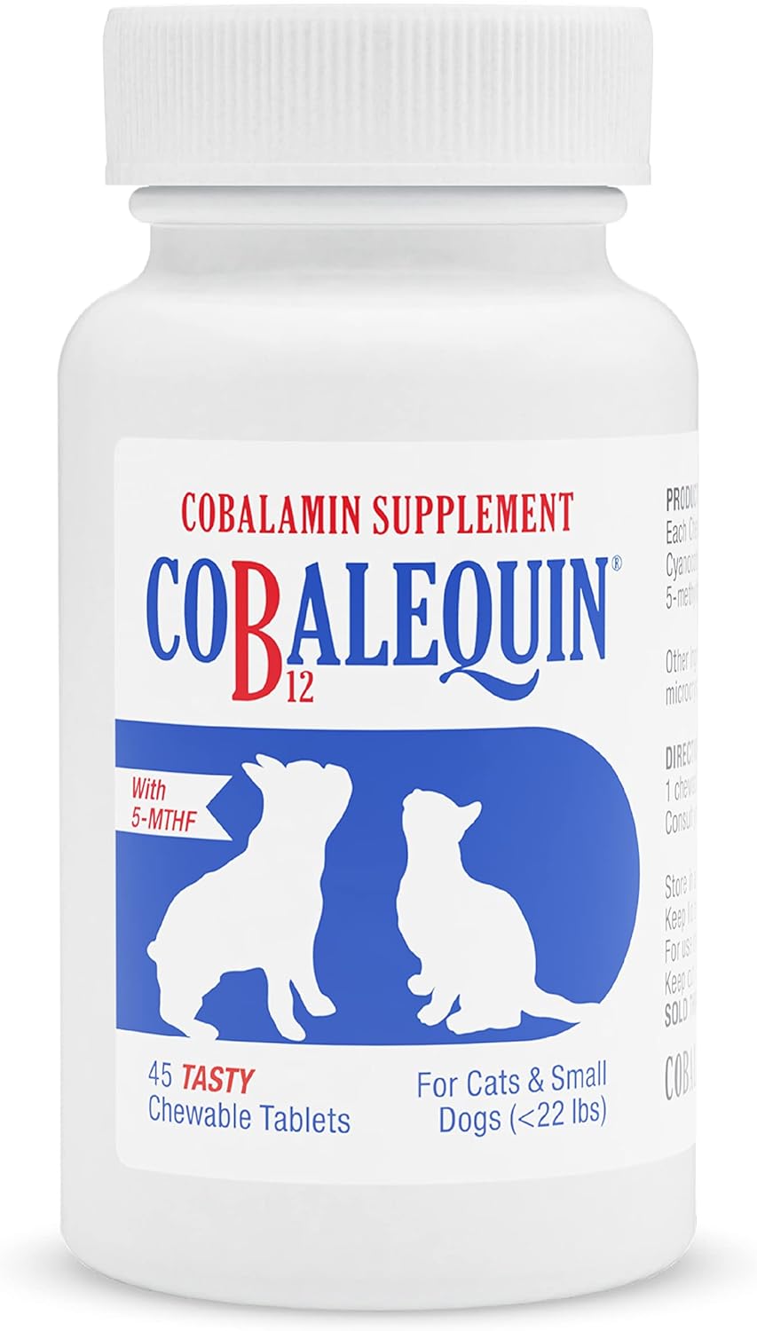 Nutramax Cobalequin B12 Supplement For Cats And Small Dogs, 45 Count (Pack Of 1)