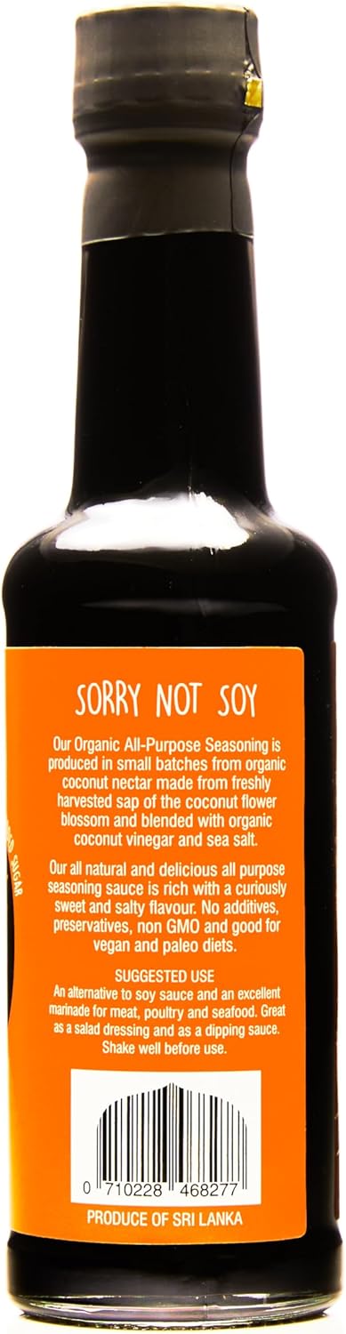 Organic Coconut Aminos - Vegan, Gluten-Free, Raw, Soy-Free, Amino Acids, Naturally Fermented, Low Salt, Coconut Seasoning, Soy Sauce Alternative(160 Ml X 2)