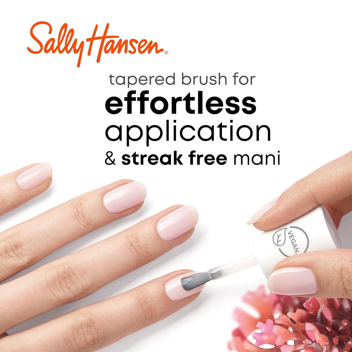 Sally Hansen Good.Kind.Pure Nail Polish, Pink Moon, Pack of 1, Packaging May Vary : Beauty & Personal Care