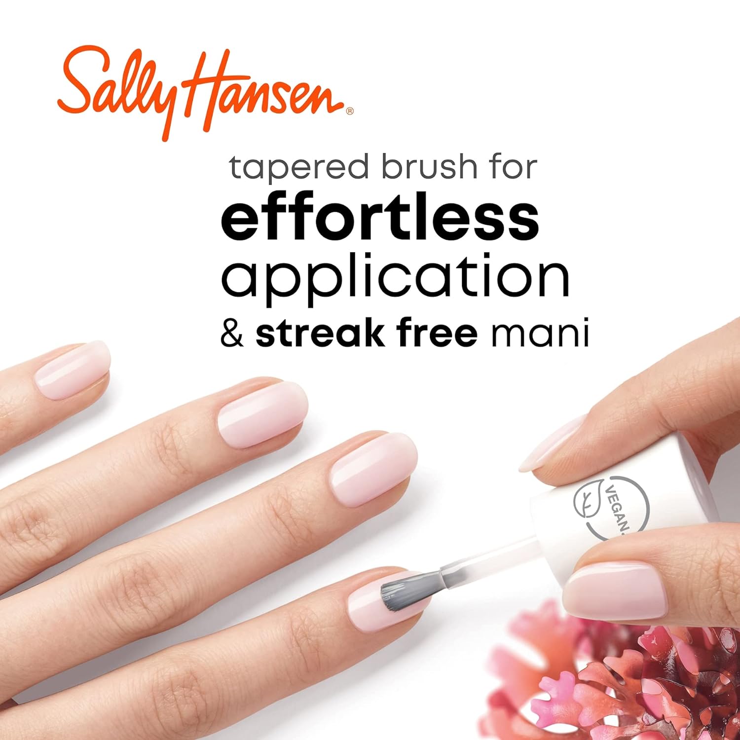 Sally Hansen Good.Kind.Pure.™ , Top Coat, 16-free and 100% Vegan, Long Lasting, Clear Nail Polish : Beauty & Personal Care