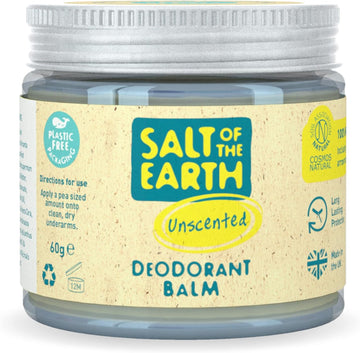 Salt Of The Earth - Natural Vegan Deodorant Balm; Long Lasting Protection, Leaping Bunny Approved, Plastic & Aluminium Free - Lavender & Vanilla - 60G