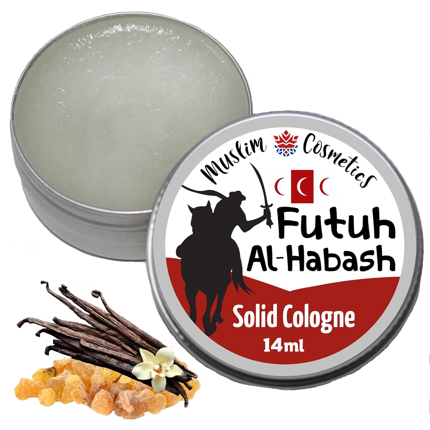 Smokey Vanilla & Frankincense Solid Cologne | Boswellia Frereana | Rich Tonka Bean | Birch | Halal | Vegan || Made In Canada - Muslim Cosmetics - Futuh Al-Habash 0.5Oz / 14Ml