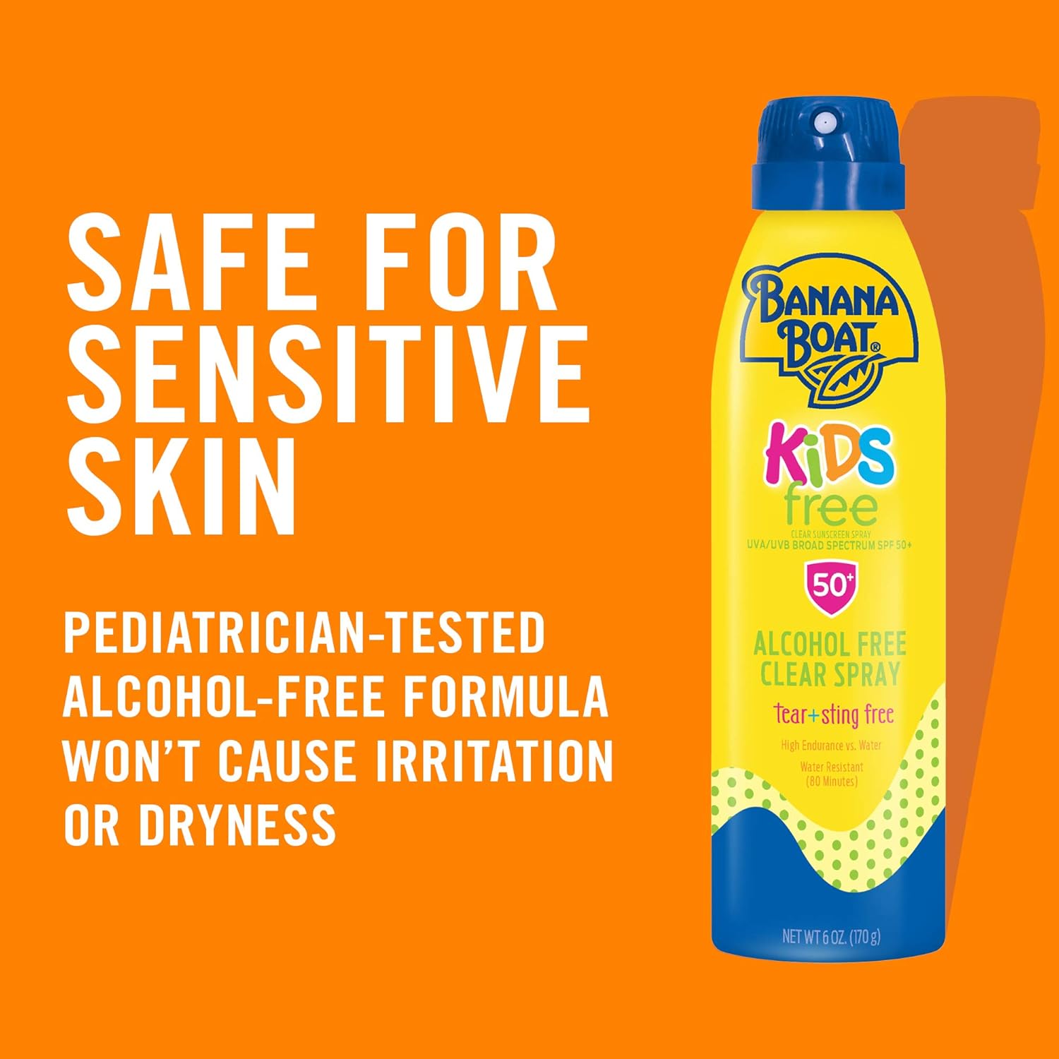 Banana Boat Kids Sport Sunscreen Spray SPF 50, 6oz | Kids Sunscreen Spray, Kids Sunblock Spray, Oxybenzone Free Sunscreen for Kids, Alcohol Free Sunscreen, Spray Sunscreen SPF 50, 6oz : Beauty & Personal Care