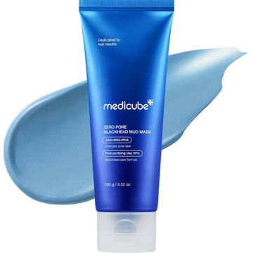 Medicube Zero Pore Blackhead Mud Facial Mask - Skin Cooling & Tightening - 3 Minute Quick Dry Pore Care Formula With Aha, Bha, Pha, And Pore-Purifying Clay - Korean Face Mask 3.52 Oz