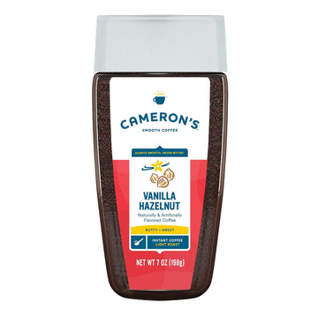 Cameron's Coffee Vanilla Hazelnut Premium Instant Coffee, 7-Ounce Jars, (Pack of 6)