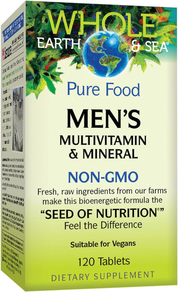 Natural Factors, Men'S Multivitamin & Mineral, 1 Serving Contains Nutrition Equivalent To ½  Of Veggies, 120 Count (Pack Of 1)
