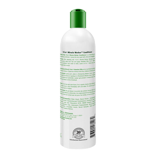 Hawaiian Silky 14-In-1 Miracle Worker Conditioner, 16 f oz - Daily Treatment for All Hair Types - Restore Chemically Damaged Hair