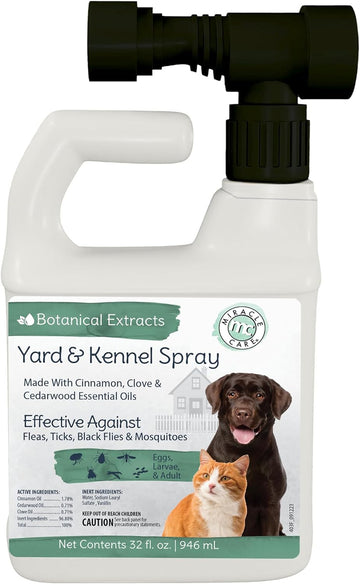 Natural Yard and Kennel Flea & Tick Spray with Convenient Hose -End Sprayer Hookup. 32oz bottle covers up to 4, 500 sq ft., Natural Chemistry Natural Yard and Kennel Flea & Tick Spray, 32 oz