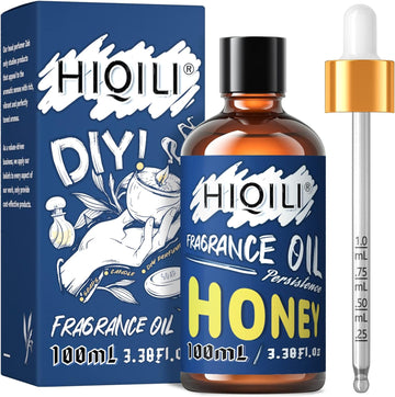 HIQILI Honey ?Essential Oil - Sweet Scent Fragrance Oil for Candle Soap Perfume Lotion Making, Home Diffuser, 3.38 Fl Oz Halloween Thanksgiving Gift
