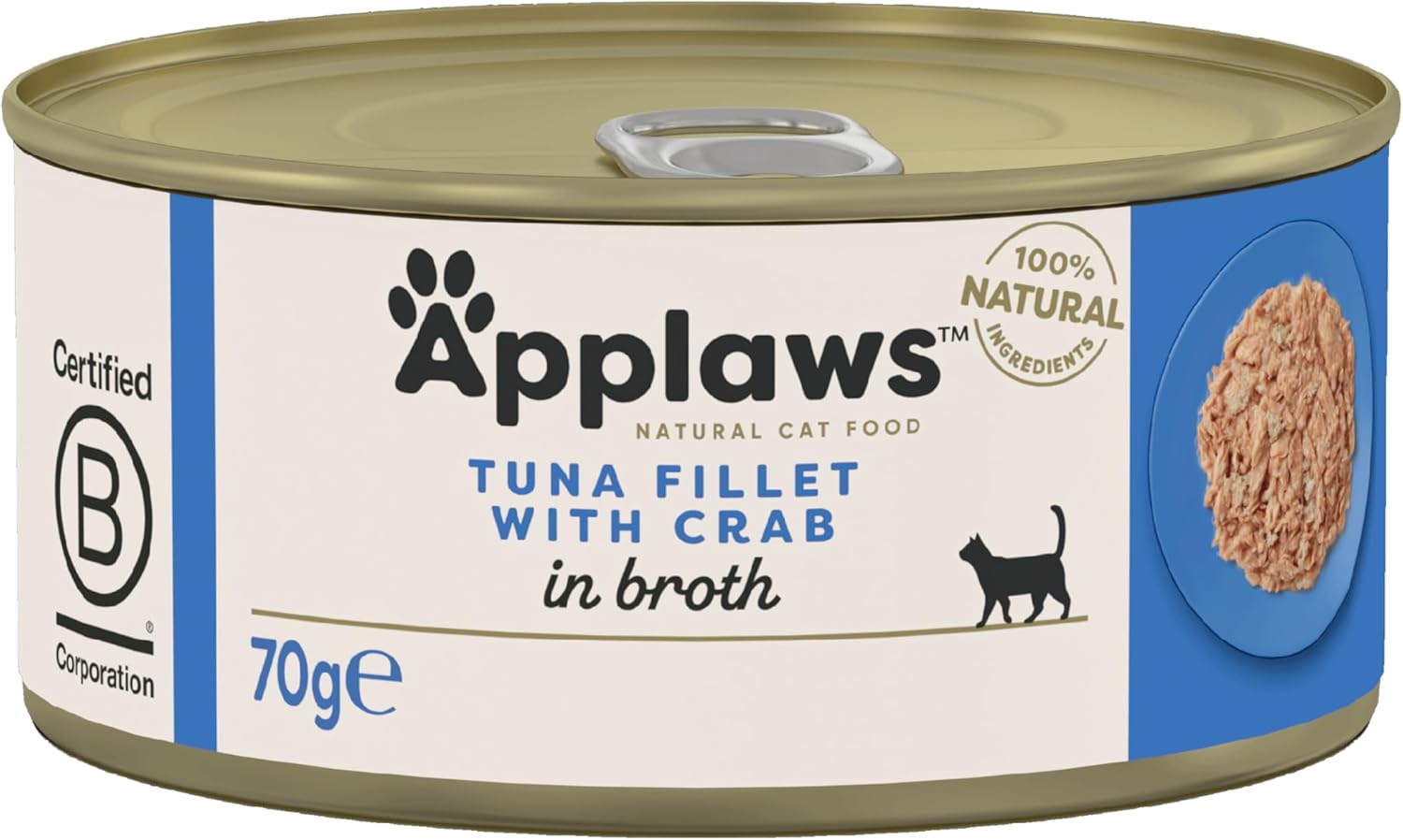 Applaws 100% Natural Wet Cat Food, Tuna with Crab, 70g (Pack of 24)?9104753