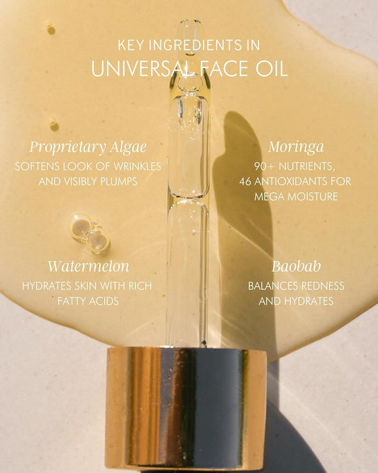 Mara - Natural Algae + Moringa Universal Face Oil | Plant-Based Skin Care | Nourishes With Algae Plankton Blend + Boosts Firmness For All Skin Types, (1.2 Oz | 35 Ml)