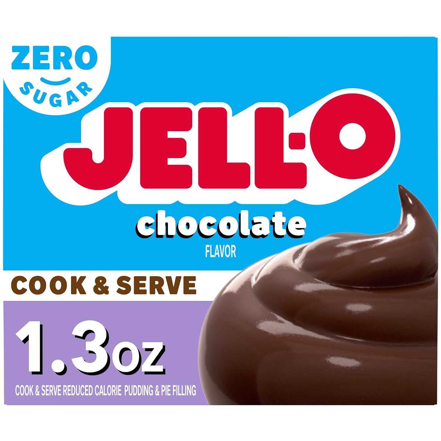 Jell-O Cook & Serve Chocolate Sugar Free & Fat Free Pudding & Pie Filling Mix (24 Ct Pack, 1.3 Oz Boxes)