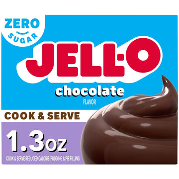 Jell-O Cook & Serve Chocolate Sugar Free & Fat Free Pudding & Pie Filling Mix (24 Ct Pack, 1.3 Oz Boxes)