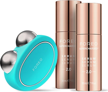 Foreo Forever Firm Bear Bundle - Bear Microcurrent Face Lift Device - Face Massager Electric + 2 X Rejuvenating Conductive Serum 30 Ml - Anti Aging Skincare Tools Set - Instant Face Lift - Mint