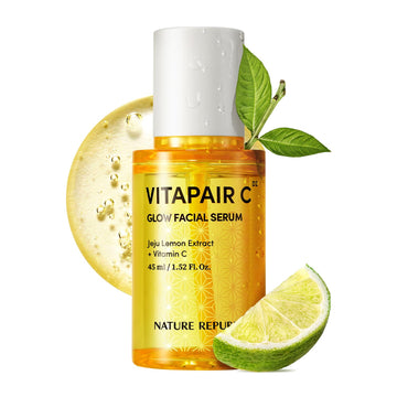 Nature Republic Vitapair C Glow Facial Serum, Niacinamide, Centella Asiatica Extract,Tranexamic Acid,Citrus Lemon Fruit Extract, Vitamin C Serum,Valentines Day Gifts, Korean Skin Care 45Ml /1.52 Fl Oz