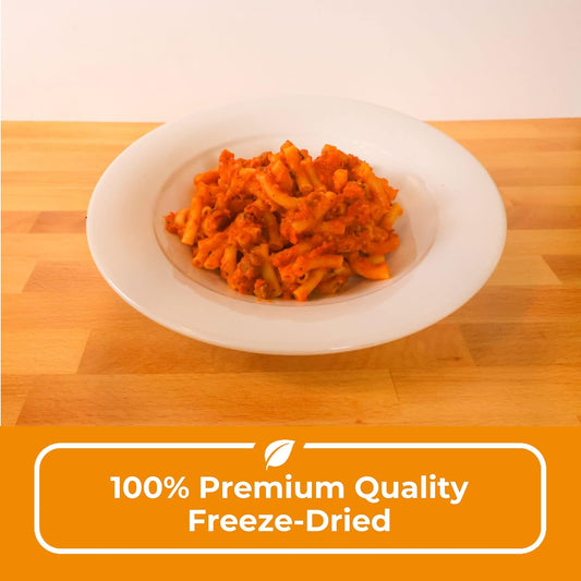 Nutristore Freeze-Dried Beef Pasta Marinara | Emergency Survival Bulk Food Storage Meal | Perfect for Everyday Quick Meals and Long-Term Storage | 25 Year Shelf Life | USDA Inspected (1-Pack)