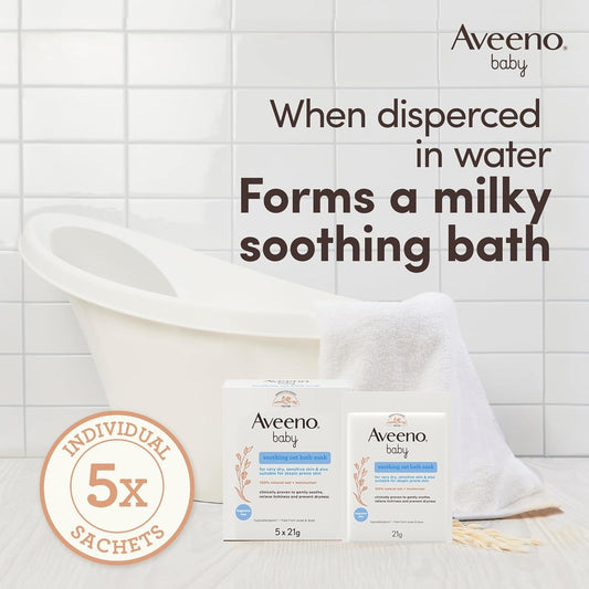 Aveeno Baby Soothing Oat Bath Sachets, 21 G (Pack Of 20)