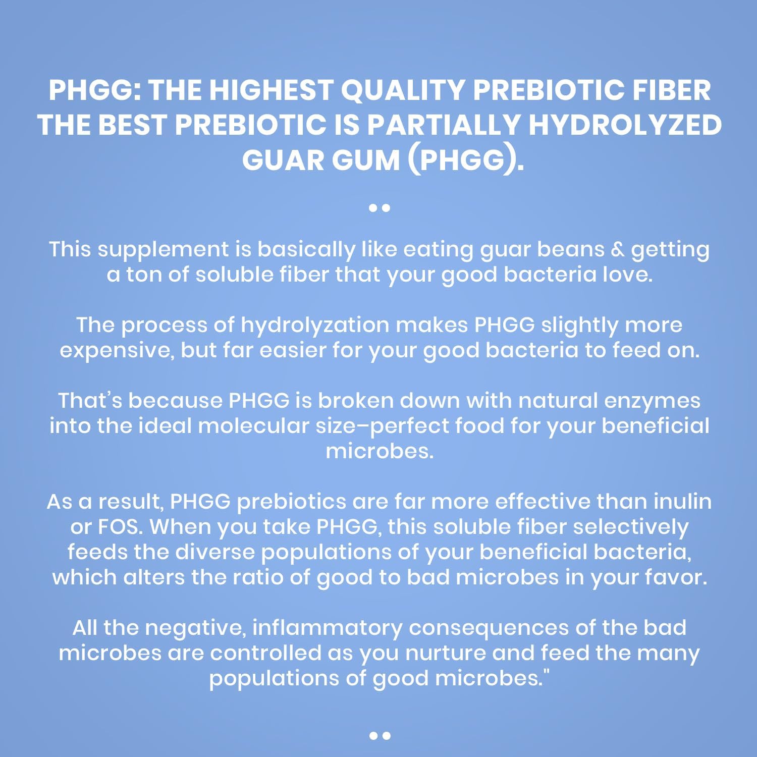 PERFECT PASS Prebiotic PHGG Partially Hydrolyzed Guar Gum 210g Powder - 100% Natural Gluten Free Non GMO - Certified Kosher Vegetarian Sugar Free : Health & Household