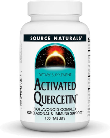 Source Naturals Activated Quercetin - Plant-Derived Bioflavonoid Complex - Seasonal & Immune Defense - 100 Vegetarian Friendlytablets