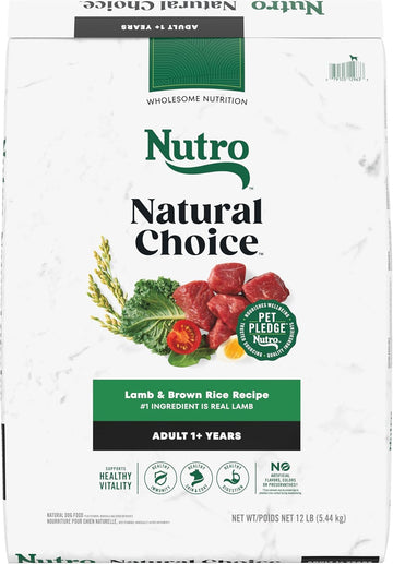 Nutro Natural Choice Adult Dry Dog Food, Lamb And Brown Rice Recipe, 12 Lbs