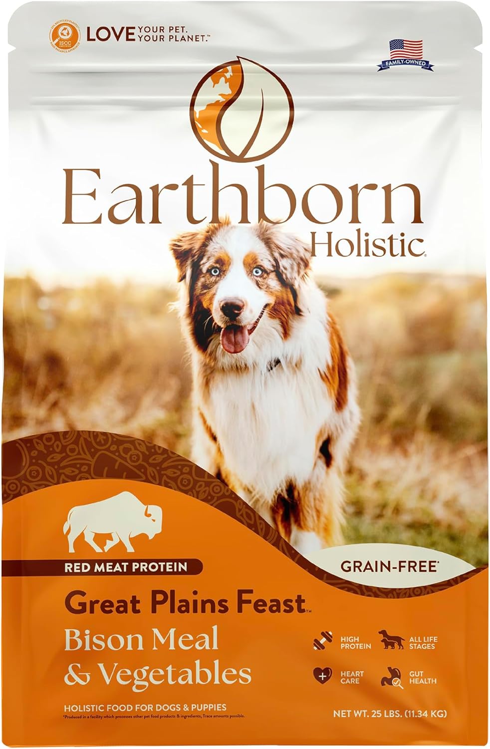 Earthborn Holistic Great Plains Feast With Bison And Beef Meal Grain And Gluten Free (25 Pounds)
