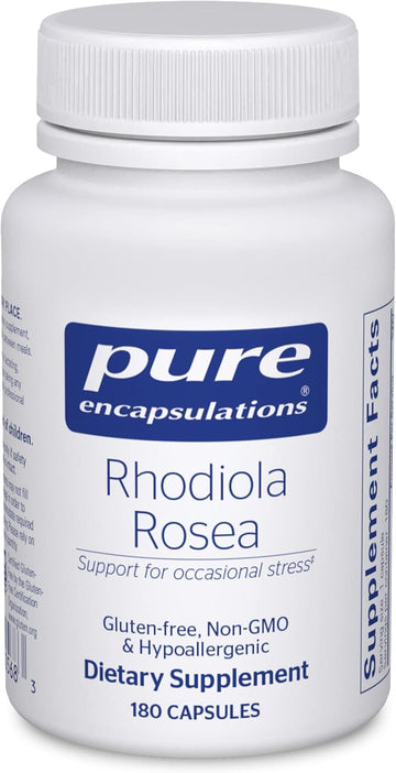 Pure Encapsulations Rhodiola Rosea - For Occasional Stress, Endurance & Fatigue Relief* - With Adaptogens - Gluten Free & Vegan - 180 Capsules