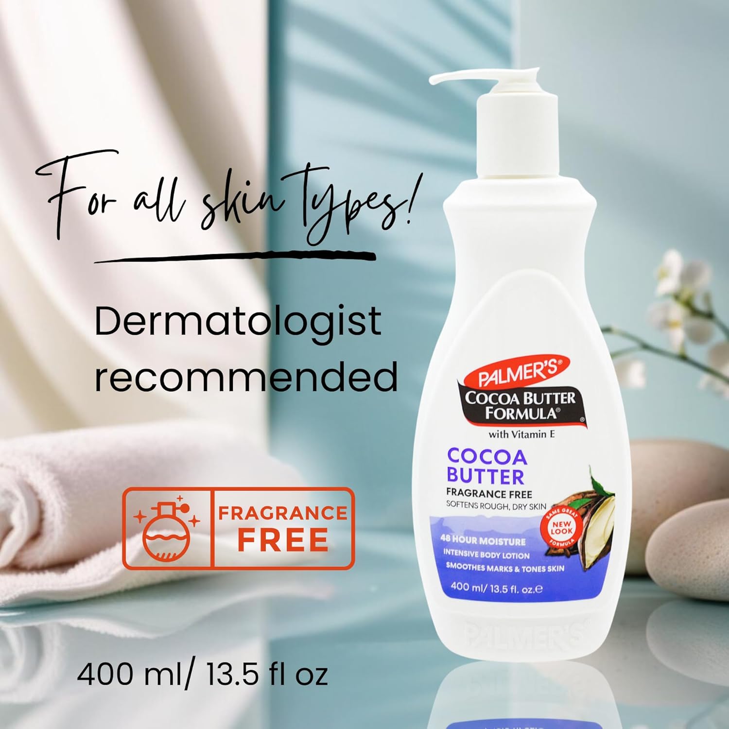 Palmer's Cocoa Butter Bundle | Set of 3 x 400ml Lotions | Firms & Tones, Fragrance-Free & Skin Therapy | Hydrating, Nourishing & Firming | Ideal for Sensitive, Dry & All Skin Types : Amazon.co.uk: Beauty