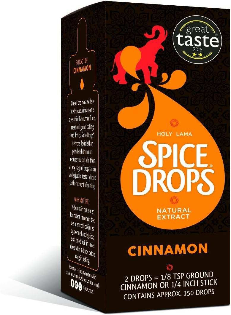 Holy Lama Spice Drops Orange Zest Extract – Great Taste Awards. Natural Cooking Ingredient, Savoury Or Sweet Recipes. Citrus Flavour, Baking, Drinks 1 X 5Ml Bottle