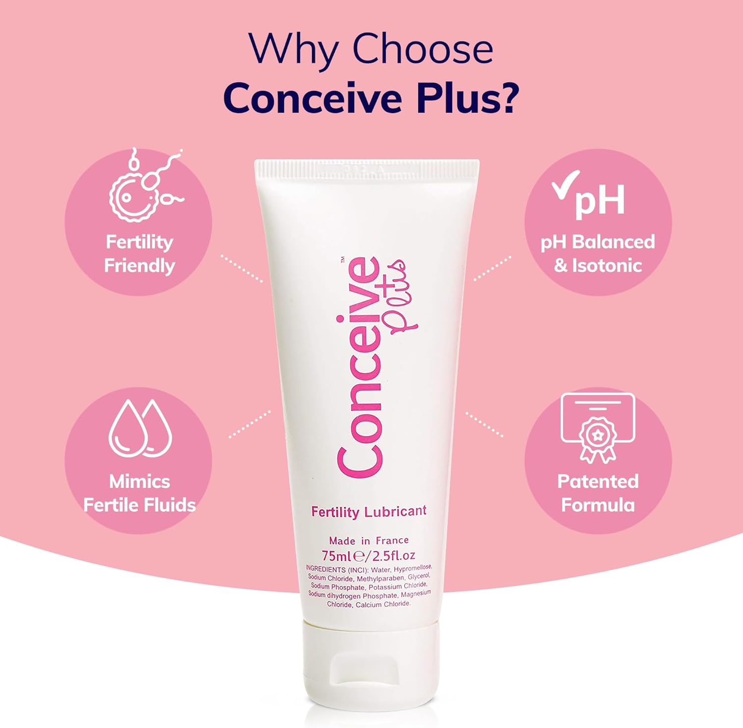 Conceive Plus Fertility Lubricant Travel Size - Sperm-Safe, Ph Balanced Personal Lubricant For Ttc Couples - Enhances Vaginal Health & Supports Fertility To All Couples - Wellness Formula - 1 Fl Oz