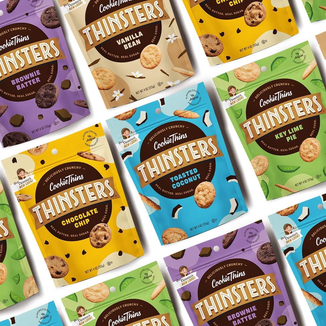 Thinsters Cookies, Vanilla Bean Cookie Thins, 4 Oz Pack