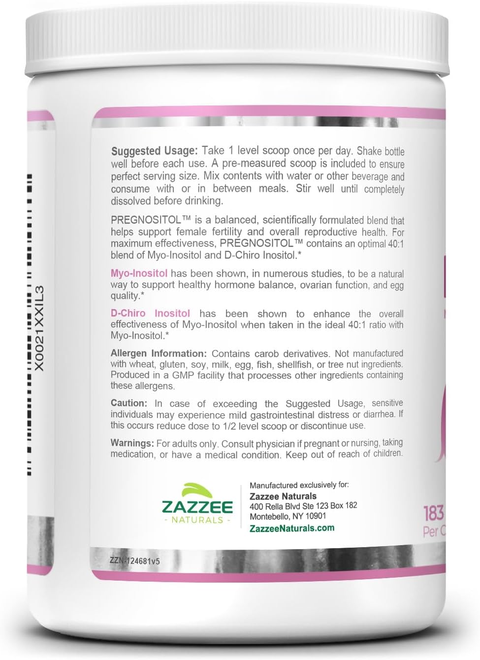 Zazzee PREGNOSITOL Powder and USDA Organic Fertility Support Tea : Health & Household