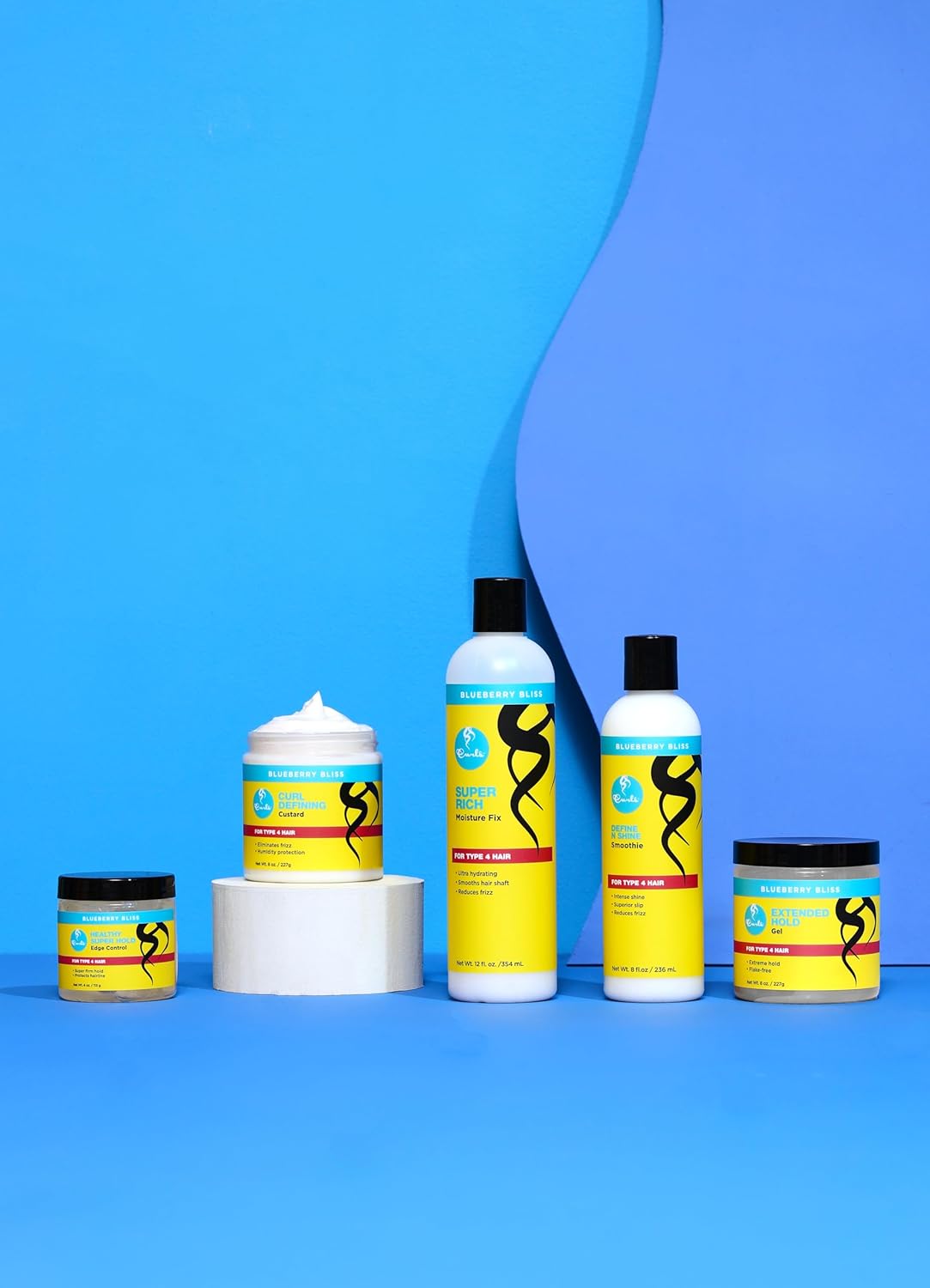 Curls Blueberry Bliss Extended Hold Gel - 8 Oz, Flake-Free Strong Hold Curly Hair Gel For Styling Type 4 Hair, No Dryness Or Stiffness, Humidity Protection, Achieve Flawless Slicked-Down Coils : Beauty & Personal Care