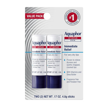 Aquaphor Lip Repair Stick, Lip Protectant, Moisturizing Lip Balm Multipack, 0.17 Oz, 2 Pack