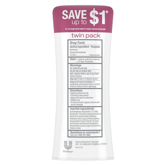 Dove Advanced Care Antiperspirant Deodorant Stick For Women, Shea Butter, For 48 Hour Protection And Soft And Comfortable Underarms, 2.6 Oz