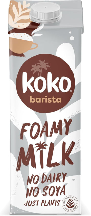 Koko Barista 12 X 1L | Foamable Delicious Plant Based Barista Milk | Ambient Long Life | Allergen Free | Healthy & Vegan | Sustainably Grown, Farmed And Produced | No Monkey Business