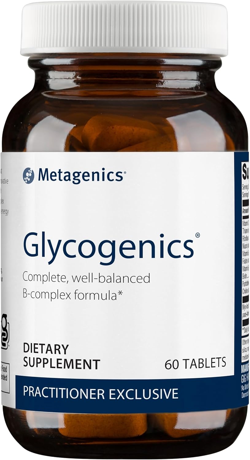 Metagenics Glycogenics - B Vitamin Complex - Energy Support & Healthy Stress Response* - With Vitamin B6 & B12 - Vegetarian & Gluten-Free - 60 Count