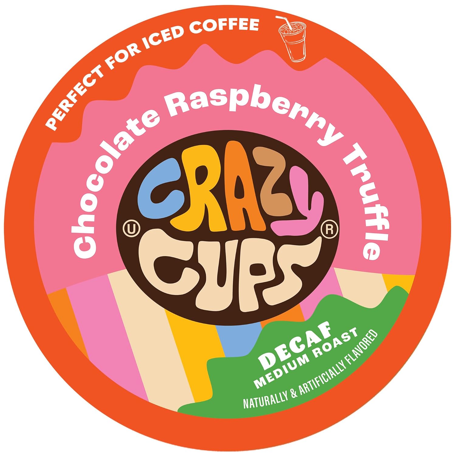 Crazy Cups Decaf Flavored Coffee Pods - Decaf Chocolate Raspberry Truffle - Decaffeinated Coffee Pods For Keurig K-Cups Machines, 22 Counts