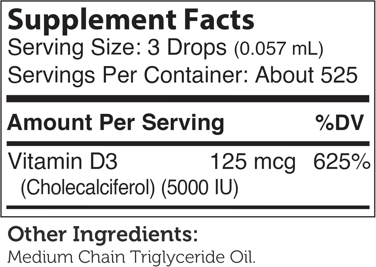 Zahler Vitamin D3 Liquid, Vitamin D Drops, Certified Kosher (5,000IU) : Health & Household