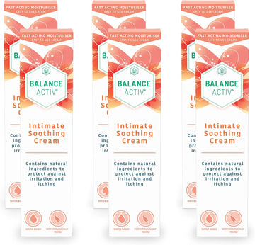 Balance Activ Intimate Soothing Cream | Fast-Acting Relief from Intimate Irritation for Women | Soothes Itching, Redness & Soreness | 6 Pack of 40ml Tubes