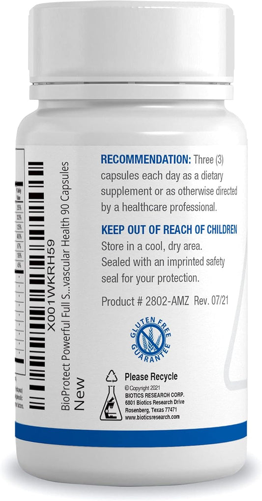 Biotics Research Bioprotect Plus Protects Body From Oxidative Damage, Supports Overall Health, Immune Health, Cardiovascular Health. Glutathione, Coq10, Taurine, Sod, Catalase 90 Capsules