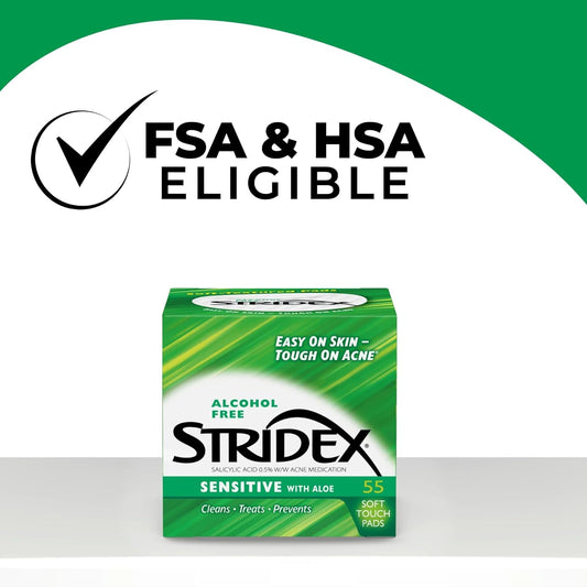 Stridex Medicated Pads, Sensitive, 55 Count