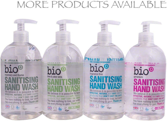 Sanitising Lime And Aloe Vera Hand Wash 500Ml By Bio-D