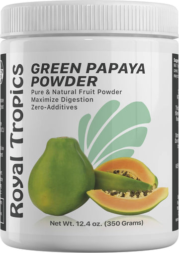 Royal Tropics Green Papaya Powder. Enzymes For Digestive Support