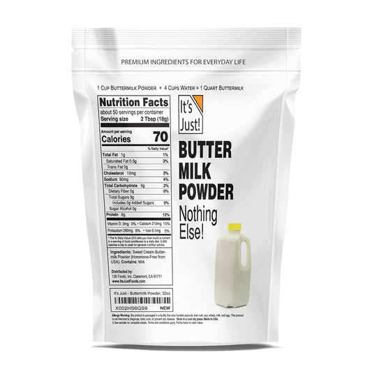 It'S Just - Buttermilk Powder, Sweet Creamy, Just Add Water, 32Oz