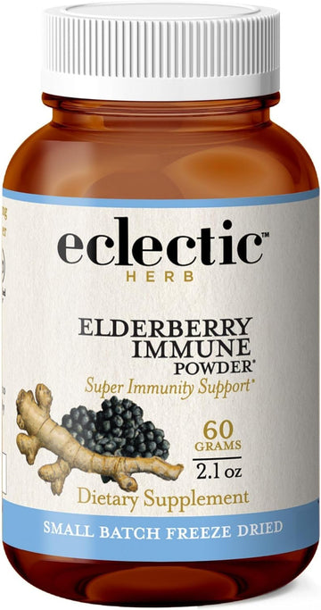 Eclectic Elderberry Immune Freeze Dried Plants, Green, 60 Gram