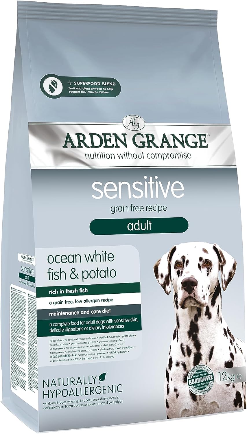 Arden Grange Sensitive grain free adult ocean white fish & potato 2 x 12kg :PC & Video Games