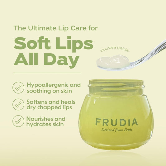 Frudia Blueberry Honey Lip Balm Tube, Exfoliating & Moisturizing Dewy Korean Lip Balm For Dry Lips Made With Jeju Blueberry & Honey Extracts For Soft, Plump Lips (0.33 Fl Oz)