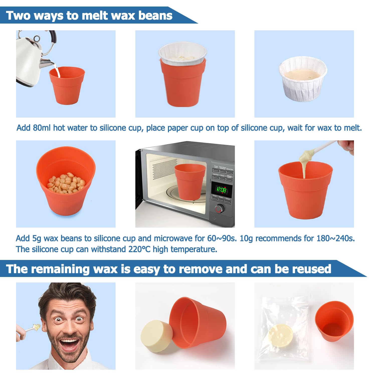 Ear Wax Hair Removal Kit 100G Ear & Nose Hair Wax Kit With 30 Pcs Nose Waxing Sticks For Men And Women At Home Earhair Removal Lastingkit Safe Easy Quick & Painless : Beauty & Personal Care